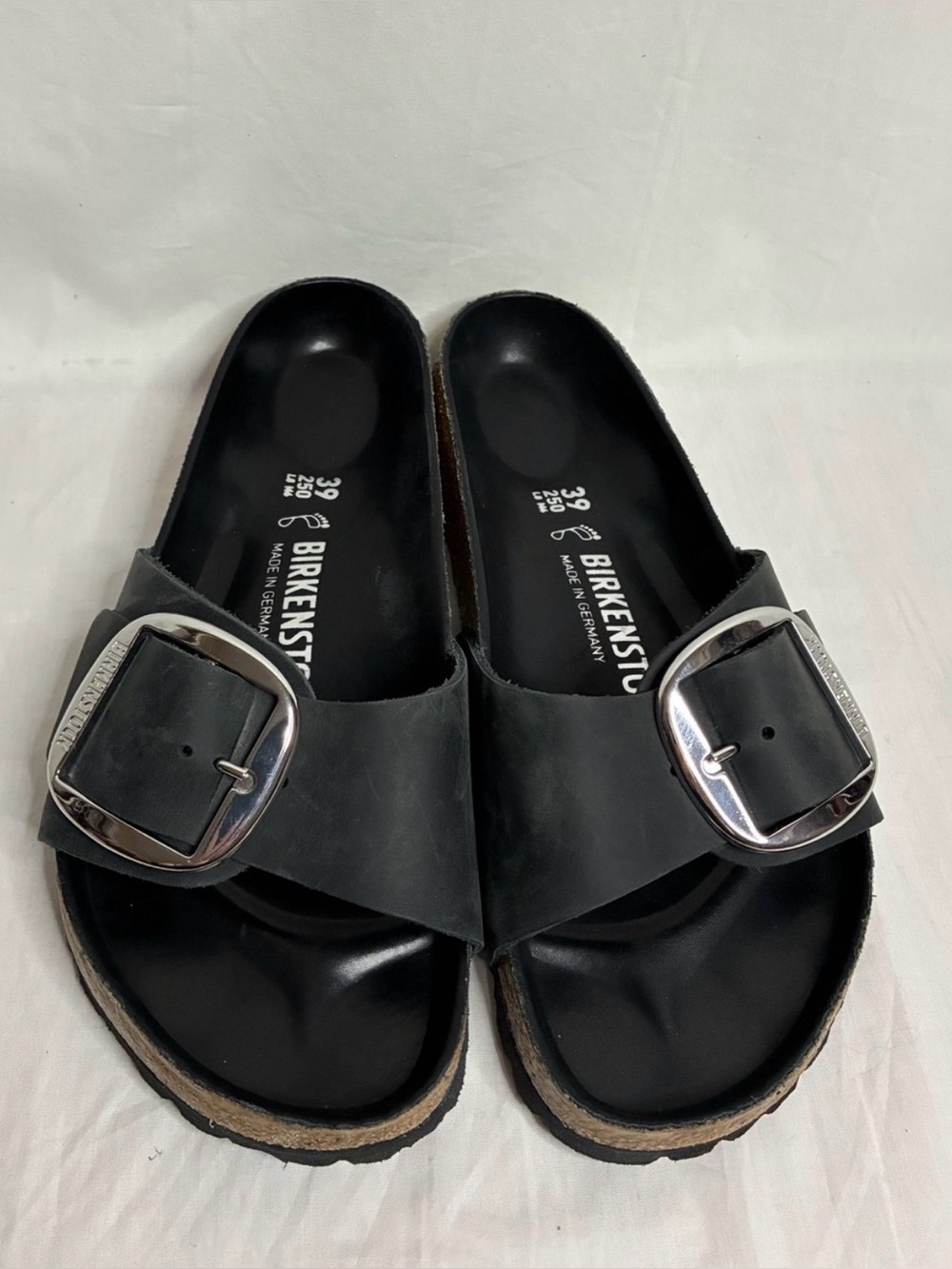 Birkenstock Madrid Big Buckle black leather size 39